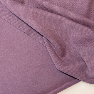 .75 MTR REMNANT 8 oz 2x2 Bamboo Cotton Ribbed Knit - Moonscape