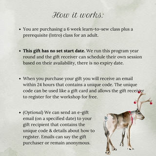 Holiday Gift - Learn-to-Sew Adult