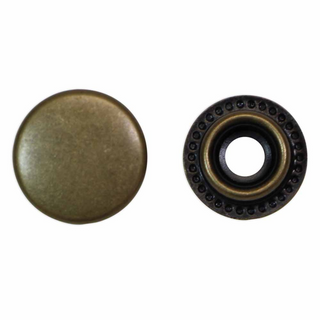 5/8" (15 mm) Heavy Duty Snaps, Set of 6 - Antique Brass