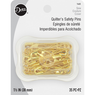 Safety Pins Brass - 38mm (1 1/2″) Size 2 - 35pcs