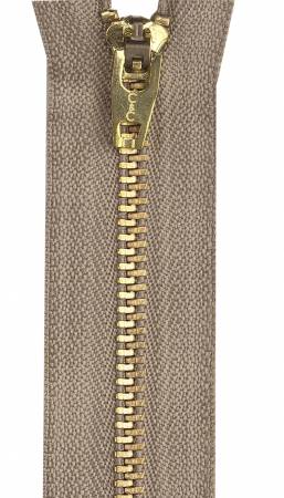 Metal Jean Zipper - Beige