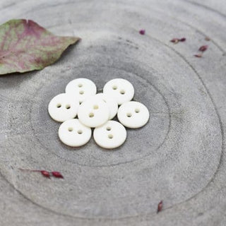 Classic Matte Buttons Off White - 15 mm