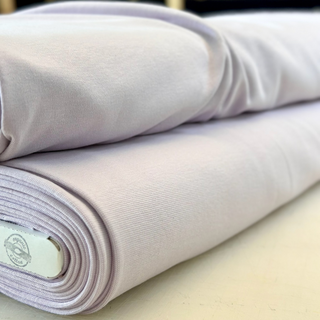 7.3oz Organic Cotton 1x1 Rib Knit - Lavender Frost