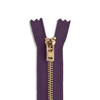 Brass Zipper - Purple