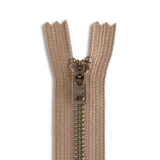 Antique Brass Zipper - Camel