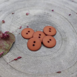 Classic Matte Buttons Chestnut - 15 mm