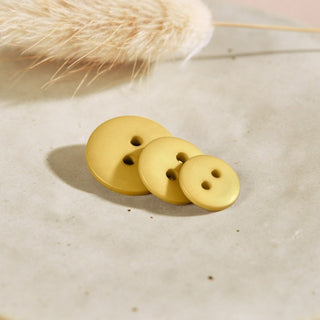 Classic Matte Buttons Lemon - 15 mm