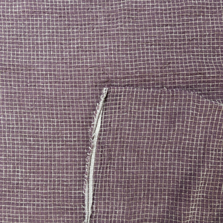 5.3oz Linen Blend Check - Plum
