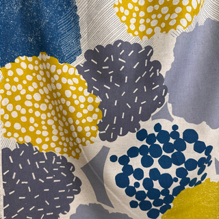 9.1 oz Bloom Scatter Linen Blend Canvas - Blue/Grey