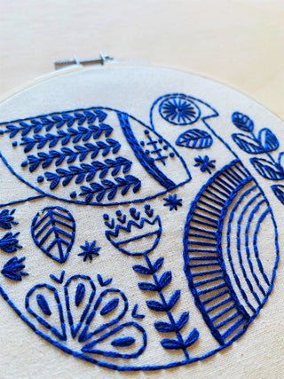 Complete Embroidery Kit - Hygge Dove