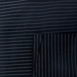3.7oz Organic Cotton Stripe - Black/Charcoal