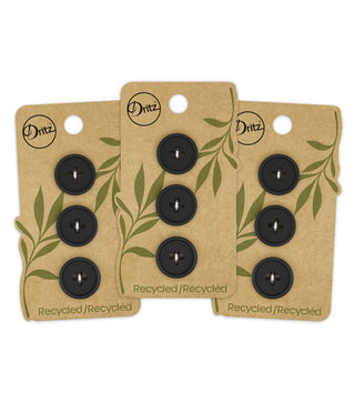 Recycled Paper Buttons - Black