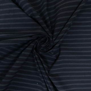 3.7oz Organic Cotton Stripe - Black/Charcoal