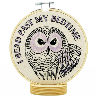 Complete Embroidery Kit -I Read Past My Bedtime