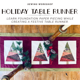 Festive Table Runner - Learn Paper Piecing (Quilting Techniques)