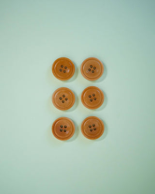Caramel 3/4" Corozo Nut Buttons: Set of 6