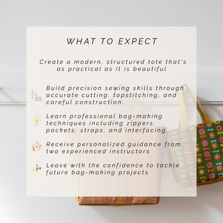 Fieldstone Tote Bag Sewing Workshop