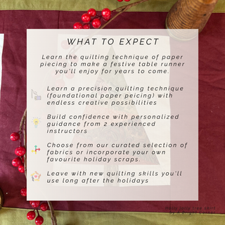 Festive Table Runner - Learn Paper Piecing (Quilting Techniques)