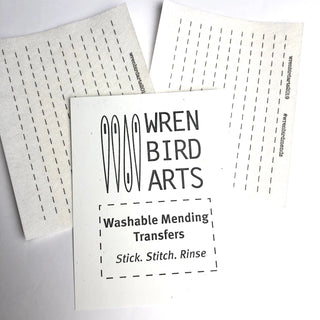 Wren Bird Arts Washable Transfers - Sashiko Style Lined