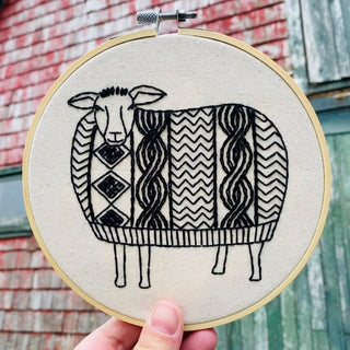 Complete Embroidery Kit - Sweater Weather Sheep