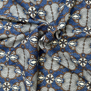 4.9oz Shibui Garden Dobby Cotton - Navy/Brown