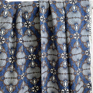4.9oz Shibui Garden Dobby Cotton - Navy/Brown