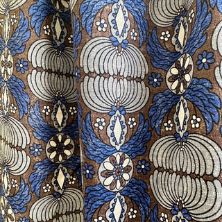 4.9oz Shibui Garden Dobby Cotton - Navy/Brown