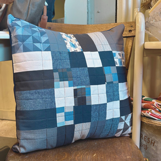 Quilted Pillow - 16-Patch Block Design