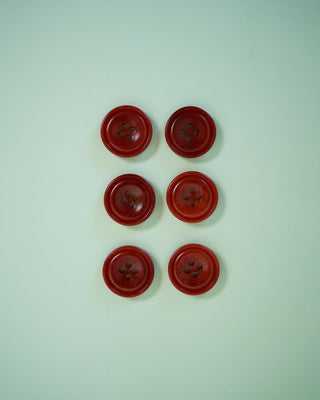 Amber 3/4" Corozo Nut Buttons: Set of 6