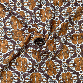 4.9oz Shibui Garden Dobby Cotton - Orange/Brown