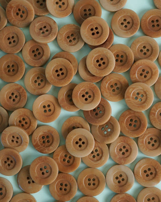 Caramel 1" Corozo Nut Buttons: Set of 4