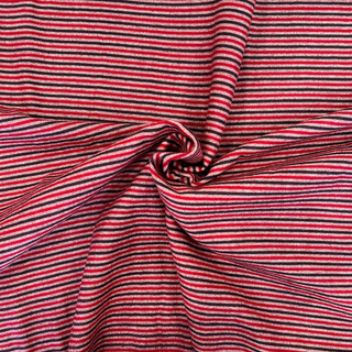 1 MTR REMNANT 5.8oz Tamarack Cotton Flannel Stripes - Red