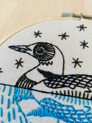 Complete Embroidery Kit - Loon