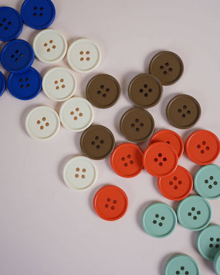 Cream Puff Retro Buttons: Set of 6