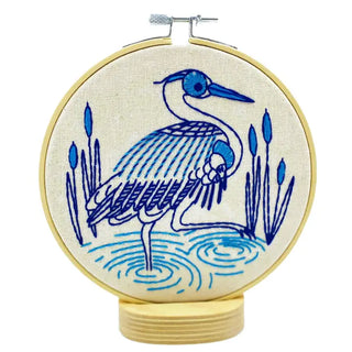 Complete Embroidery Kit - Blue Heron