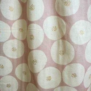 4.1oz Halo Spot Cotton Double Guaze - Pale Pink/Gold