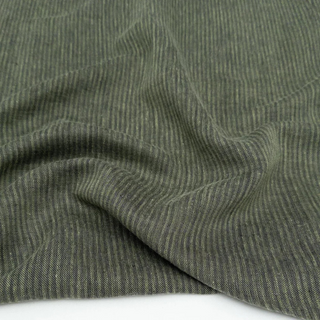 4.5oz Autumn Stripe Linen - Khaki