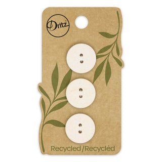 Recycled Cotton Buttons - White