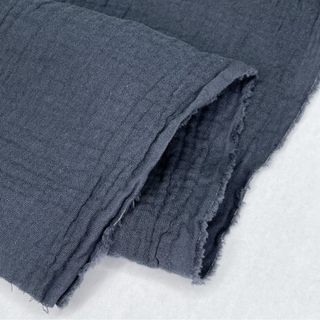 3.7oz Organic Cotton Double Gauze - Smoke