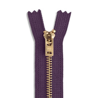 Metal Jean Zipper - Purple