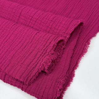 3.7oz Organic Cotton Double Gauze - Magenta