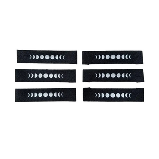 Black Lunar Eclipse Sew-In Tags - 6pc