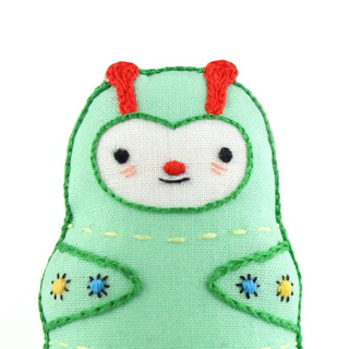 Embroidered Doll Kit Level 1 - Caterpillar