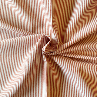 1.4 MTR REMNANT - Essex Yarn Dyed Linen Stripe - Strawberry