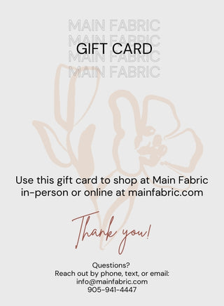 Main Fabric Digital Gift Card