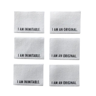 "I am Inimitable. I am an Original" Sew-In Tags - 6pc