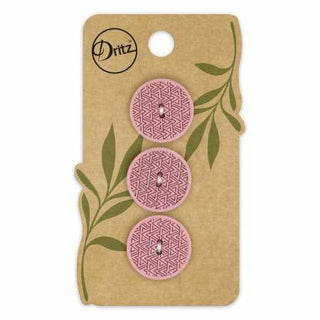 Recycled Hemp Buttons - Pink