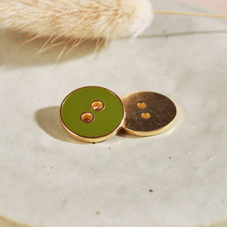 Joy Buttons Matcha Leaf - 15 mm