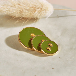 Joy Buttons Matcha Leaf - 15 mm