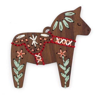 DIY Stitched Ornament Kit - Dala Horse